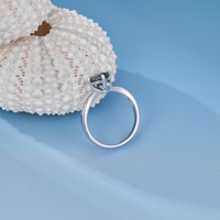 Vente en gros Nouvelle arrivée S925 argent Sterling classique quatre griffes bras torsadé 1CT bague Moissanite femmes fiançailles bijoux fins