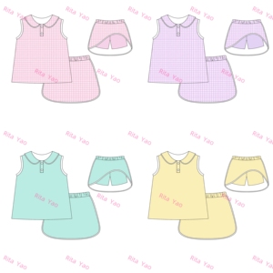 Conjunto de Falda-Pantalón de Algodón para Niña, Camiseta sin Mangas con Cuello Redondo, Falda de <span class=keywords><strong>Tenis</strong></span>, <span class=keywords><strong>Ropa</strong></span> Deportiva sin Mangas para Niños - Product Image 5