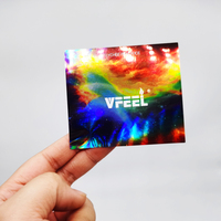 Étiquette autocollante à Laser holographique sécurisée, Logo personnalisé imperméable en vinyle