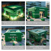 Tragbares Green Square Zelt Großer Sonnenschutz Messestand Outdoor Camping Party Air Model Werbung Schlauchboote