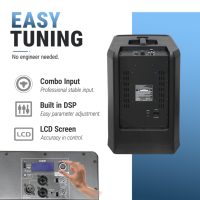 [CN Stock] Sistema de Sonido PA Profesional Activo de Columna Delgada Accuracy Pro Audio E1212 de 2000W, Ligero y de Plástico