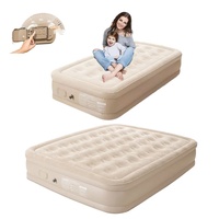 Matelas Gonflable Rapide et Souple, Lit d'Appoint Surélevé Pliable et Portable avec Pompe Intégrée et Oreiller, Idéal pour l'Extérieur, la Chambre et le Salon