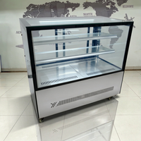 Vitrina Comercial de Vidrio para Frutas, Alimentos Cocinados y Postres, y Gabinete de Conservación para Exhibición de Pasteles