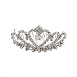 LUOYAN Mode Enfant Coeur Strass Couvre-chef <span class=keywords><strong>Cheveux</strong></span> <span class=keywords><strong>Courts</strong></span> Longs Complément Couronnes Argent avec Peigne - Product Image 5