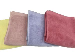 Ensemble de serviettes en coton uni de couleur unie, fabriqué à Guangdong, prix raisonnable, tissage durable, idéal pour le bain et les voyages - Product Image 2