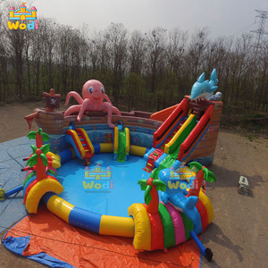 Castillo Inflable WODI <span class=keywords><strong>de</strong></span> Grado Comercial, 0.9 mm, PVC, para Lagos y Piscinas, Resistente, Soldado <span class=keywords><strong>con</strong></span> Calor - Product Image 1