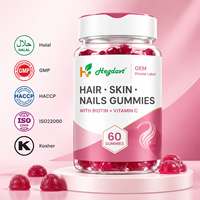 Gummies vitaminés pour adultes : Cheveux sains, peau éclatante, ongles plus forts, soutien à la vitamine C, forme personnalisée, 60 unités, OEM HALAL