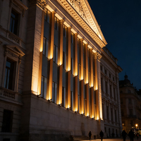 Projecteur mural LED étanche IP65 150LM/W à haute efficacité, angle de faisceau et gradation personnalisables pour l'éclairage architectural de façade