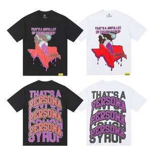 Camiseta informal holgada con cuello redondo y estampado de letras para hombre y mujer, versátil, de verano, de manga corta - Product Image 1