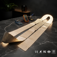 Panneau lumineux LED ultra-fin flexible et pliable 24V, dimmable 3000K 4000K/6000K, diffuseur de surface, application intelligente + télécommande, CRI90