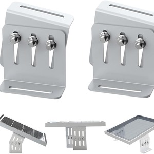 Support en forme de L pour panneau solaire, en alliage d'aluminium anodisé, pour système de montage de bateau ou de camping-car - Product Image 1