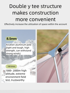 Carpa de Senderismo Ultraligera Personalizada para 1-2 Personas, 4 Estaciones, Nailon 20D Impermeable 4000mm, Profesional para Montaña, con Falda para Nieve - Product Image 2