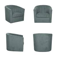 Fauteuil pivotant CARLFORD au design moderne pour salon, chaise d'appoint pour salon, chambre à coucher, canapé simple
