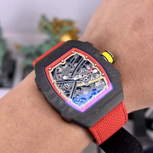 RM67-02 Luxury <b>Skeleton</b> <b>Automatic</b> Mechanical Men's Sports <b>Watch</b>, Carbon Fiber Case, Nylon Strap, Ultra-Thin 7.8mm - Product Image 1