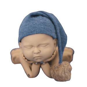 La photographie nouveau-né prend des photos de chapeaux de modélisation mignons <span class=keywords><strong>tricot</strong></span>és à longue queue - Product Image 1