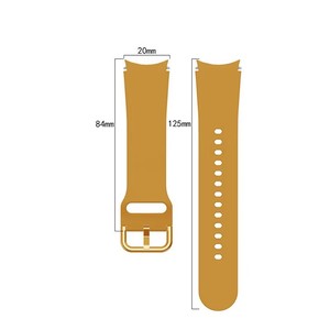 Bracelet en silicone de couleur unie de 20 mm pour Samsung Galaxy <span class=keywords><strong>Watch</strong></span> 5/5 Pro, bracelet intelligent pour Samsung <span class=keywords><strong>Watch</strong></span> 4 Classic - Product Image 6