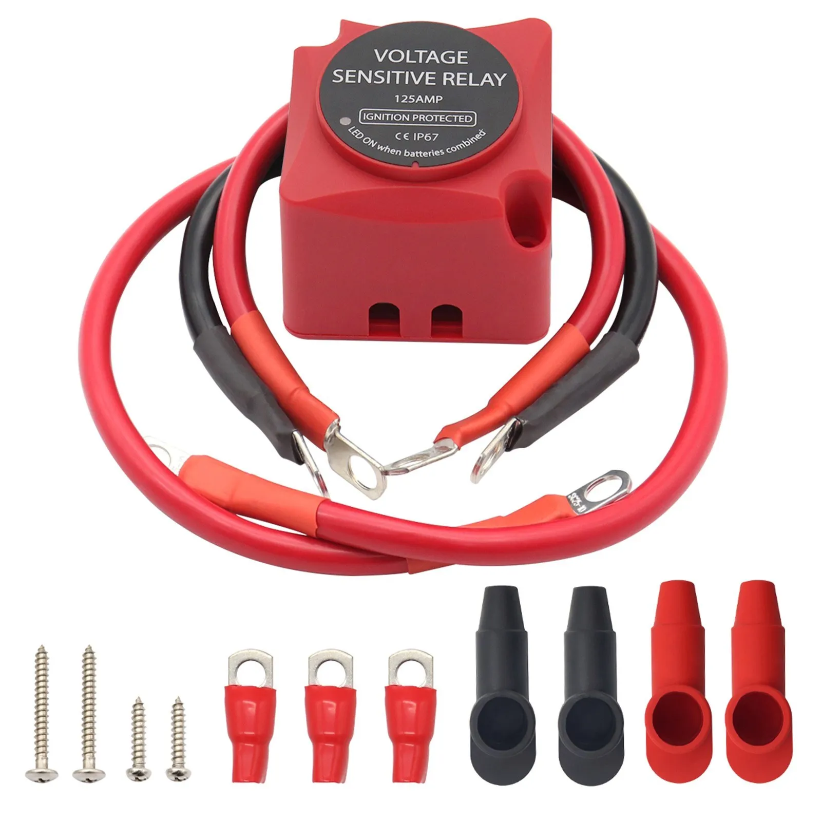 Dual Battery Isolator 12V 140Amp, Voltage Sensitive Relay Vsr Automatic Battery Disconnect Switch For Car Boat Rv Atv Utv Marine - View #14