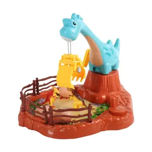 Manual clip doll machine Dinosaur scene 6 eggs 4 puppies 4 dinosaurs safety materials children's fun gifts toys