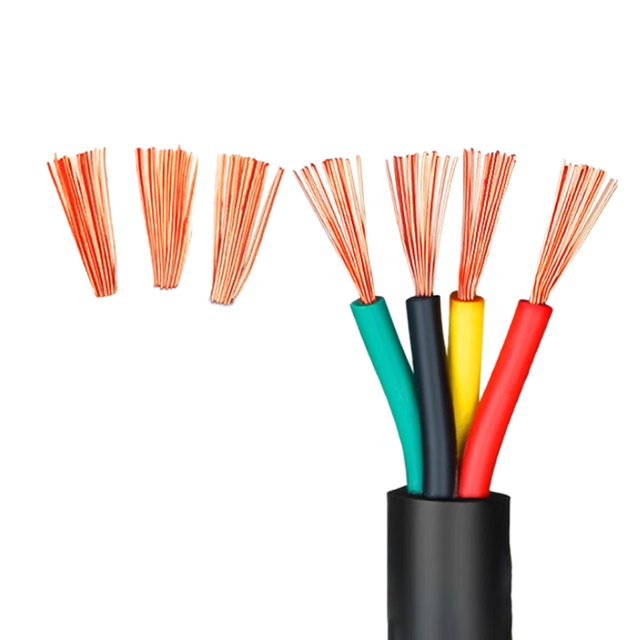 RVV Flexible Power Cable 2/3/4 Core 0.5mm² 0.75Mm2 1mm² Pvc Insulated Sheathed Cable for Power Connection Factory Direct Sale