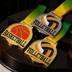 เหรียญรางวัลกีฬาแบบกำหนดเองขายดี ทอง เงิน และทองแดง สำหรับฟุตบอล บาสเกตบอล แบดมินตัน งานฝีมือโลหะ - Product Image 3