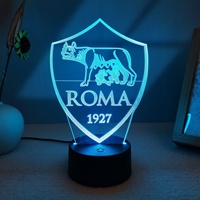 Lampe de nuit 3D Football Club Arsenal West Ham Roma Marseille Chelsea, cadeau d'anniversaire pour garçons, fait main