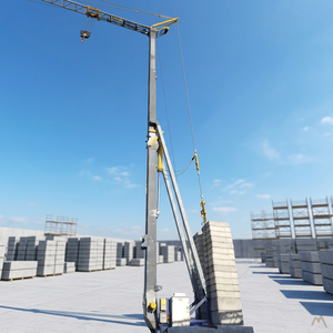 Grue à tour autoportante Mantis 4.41, capacité de charge 32.10 4.5 tonnes, hauteur de levage 25m, moteur d'occasion, vérins à vis, stabilisateurs 5+ - Product Image 3
