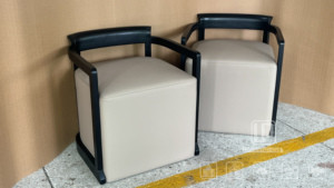 Sillón Updecors de Diseño Italiano con Estructura Metálica, Sillón de Salón con Tapicería de Tela, Juego de Sillones de Aluminio para Salón - Product Image 5