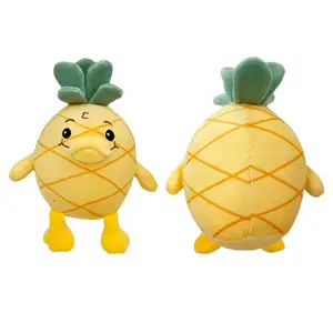 Brinquedos de abacaxi kawaii, oem/mm, pelúcia, pato pequeno