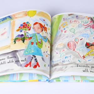 Caliente-venta <span class=keywords><strong>de</strong></span> cartón duro cubierta <span class=keywords><strong>de</strong></span> la escuela los niños libros álbum con estuche <span class=keywords><strong>de</strong></span> cubierta <span class=keywords><strong>de</strong></span> tela <span class=keywords><strong>de</strong></span> la chaqueta - Product Image 4