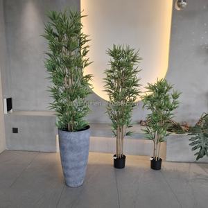 Bonsaï artificiel de grande taille certifié UV, 120 cm, bambou artificiel en pot, haute simulation, écologique, durable, aspect naturel - Product Image 2