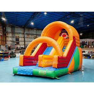 Toboggan gonflable sur le thème du <span class=keywords><strong>clown</strong></span>, toboggan gonflable commercial en PVC <span class=keywords><strong>pour</strong></span> enfants, château gonflable extérieur, équipement de parc d'attractions <span class=keywords><strong>à</strong></span> vendre - Product Image 1