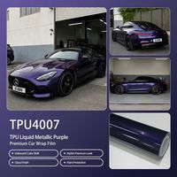 Film de protection de peinture automobile en TPU liquide métallisé violet brillant, résistant aux rayures, installation à l'état humide, qualité américaine, film automobile