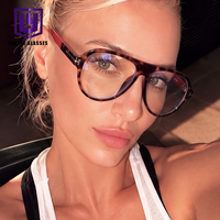 Gafas de Sol de Piloto Retro Vintage para Hombre y Mujer, Gafas de Sol de Diseño de Lujo con Montura de Concha de Tortuga, Lentes Degradadas con Protección UV400