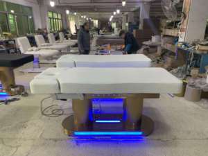 HICOMED Cama Eléctrica de Lujo para Belleza, Mueble de Salón Facial, Base Dorada, Spa, Manicura, Mesa de Masaje con 4 Motores - Product Image 6