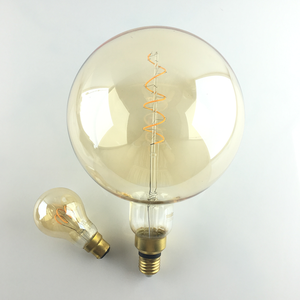 Ampoule LED à filament souple extra grande ronde 4W/8W 2700K Verre <span class=keywords><strong>Culot</strong></span> E26/<span class=keywords><strong>E27</strong></span> AC 220V CRI 80 Angle de faisceau 360° - Product Image 1