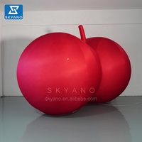 Ballon gonflable de kaki Sculpture de fruit installation artistique Décoration de ballon gonflable Sculpture de fruit géante