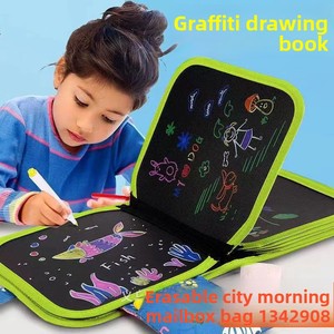 Bloc-notes en PVC pour enfants, livre d'écriture et <span class=keywords><strong>de</strong></span> <span class=keywords><strong>dessin</strong></span> effaçable, carton à craie pour coloriage, graffiti multifonctionnel pour la maison, 4-6 ans - Product Image 1