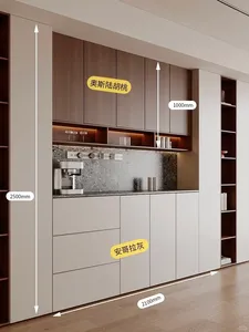 Kitchen <strong>Pantry</strong> Storage <strong>Cabinet</strong> Modern Kitchen Hutch Bar <strong>Cabinet</strong> With Microwave Stand Wood Buffet Sideboard With Hutch - Product Image 3