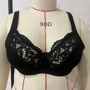 Прямая продажа от производителя, русское женское сексуальное кружевное белье больших размеров, широкий плечевой ремень, однотонная чашка - Product Image 4