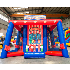 Gioco Gonfiabile da Esterno in PVC per Carnevale, Castello Sportivo per Feste per Bambini, Personaggi del Carnevale, Gioco Interattivo 6 in 1 - Product Image 3