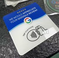 Carte de commentaires Google personnalisée avec technologie RFID NFC : Code QR pour avis des clients, partage sur les réseaux sociaux, paiement, hôtel
