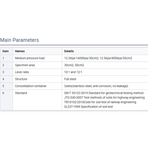 Professionele Laboratoriumapparatuur Wg Middendruk Enkelvoudige Hendel Consolidatie Testapparaat - Product Image 5