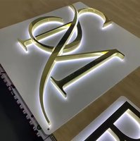 Logo d'entreprise, nom, prix d'usine, lettres 3D LED, enseigne lumineuse, enseigne 3D en acier inoxydable pour enseigne commerciale