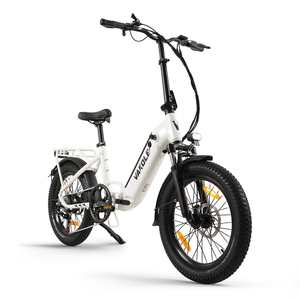 Vakole VT4 Electric Folding Hybrid Bike 20in 48V 750W Mid Motor Aluminum Frame Disc Brake 7 Speed Digital Display - Product Image 1