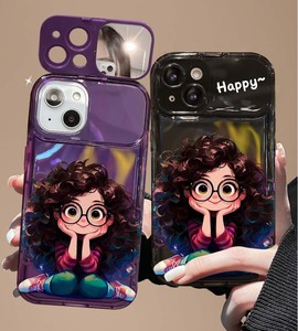 Curly Hair Girl Camera Mirror Stand Holder <span class=keywords><strong>Colgante</strong></span> TPU <span class=keywords><strong>Funda</strong></span> para teléfono móvil para <span class=keywords><strong>Iphone</strong></span> 17 8 X Xr XS <span class=keywords><strong>11</strong></span> 12 13 14 15 16 Pro Max - Product Image 6