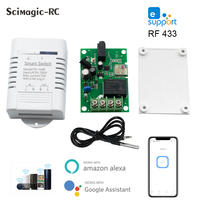 Interrupteur intelligent de température Wifi Ewelink SMG-F0201 16A 3000W, thermostat de surveillance intelligent compatible avec Alexa et Google Home