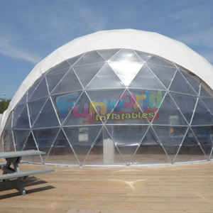 Tente dôme 3m 4m <span class=keywords><strong>5m</strong></span> 6m avec couverture en PVC blanc, porte et fenêtres pour jardin, tente à bulles gonflable pour publicité - Product Image 6