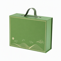 Boîte cadeau rigide en carton gris avec poignée de valise à fermeture magnétique, en forme de livre, haut de gamme, avec logo imprimé personnalisé, biodégradable et bronzé
