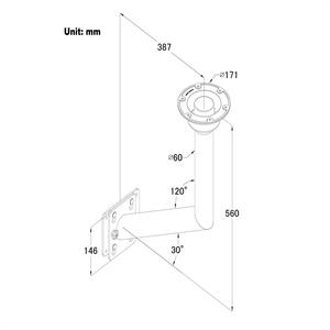 ขาตั้งติดผนังแบบถอดได้วัสดุอลูมิเนียมอัลลอยด์ พร้อมฐานหมุนได้ อุปกรณ์เสริมสำหรับเรือยอชท์และเรือ - Product Image 4