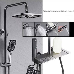 ชุดหัวฝักบัวกุญแจเปียโนทองแดงอุปกรณ์ห้องน้ำก๊อกน้ำฝักบัวอ่างอาบน้ำในห้องน้ำ - Product Image 3